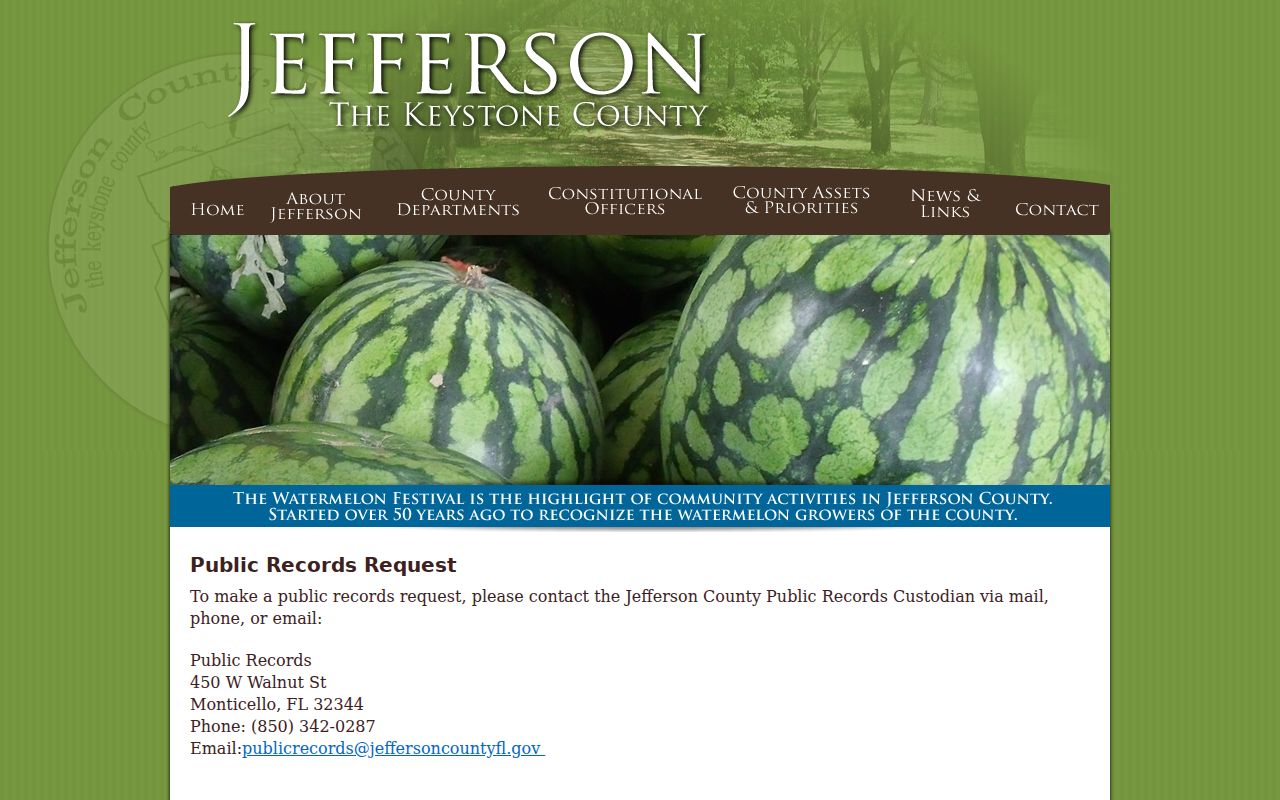 Jefferson County criminal records public request channels